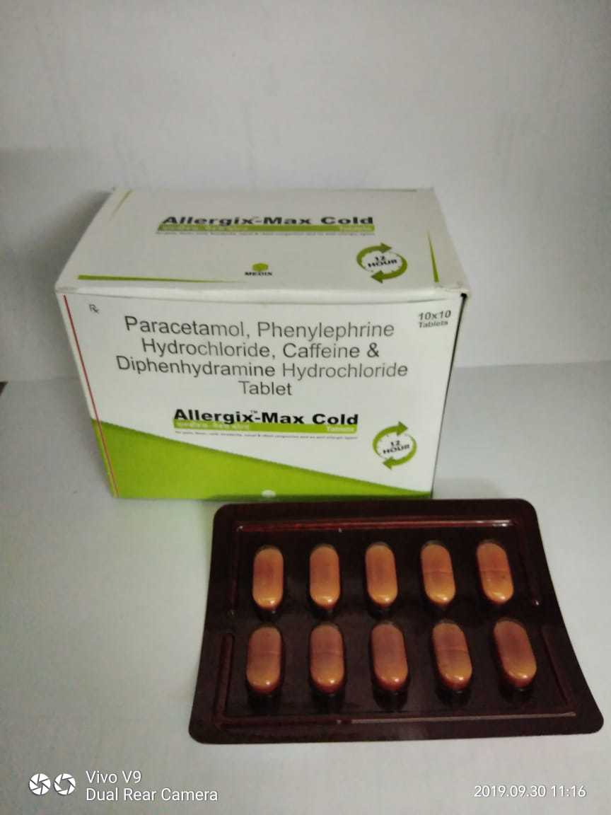 Paracetamol, Phenylephrin, Caffeine, Diphenhydramine Hcl Tablet General Medicines
