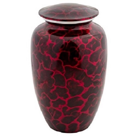 Red Mop Rose Urn