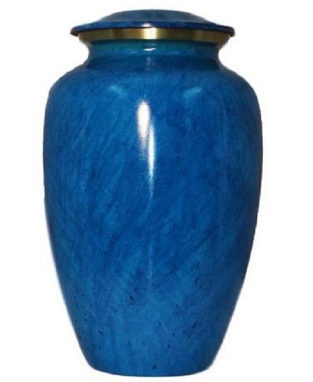 Red Imperial Brass Metal Cremation Urn