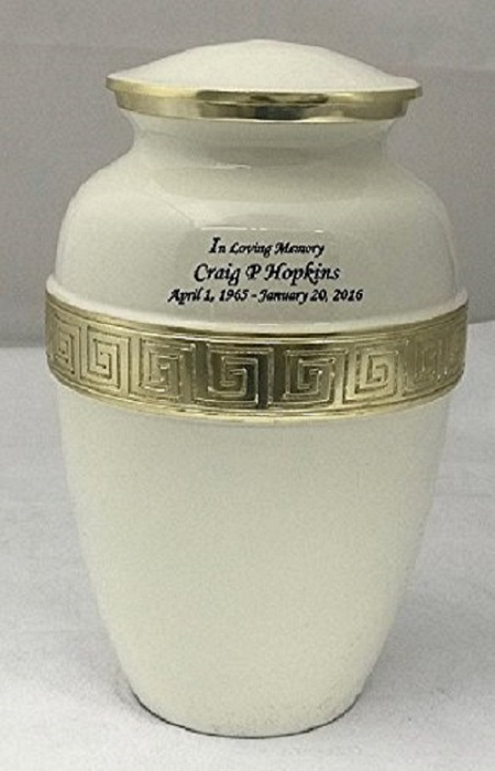 Red Imperial Brass Metal Cremation Urn