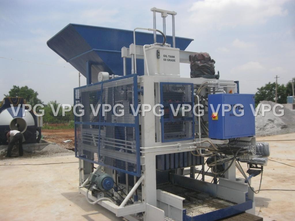 Automatic Concrete Block Making Machine - Steel, 16"x4"x8" & 16"x6"x8" Sizes | High Efficiency, 27 Hp Power, Hydraulic Cooling System, 1 Year Warranty