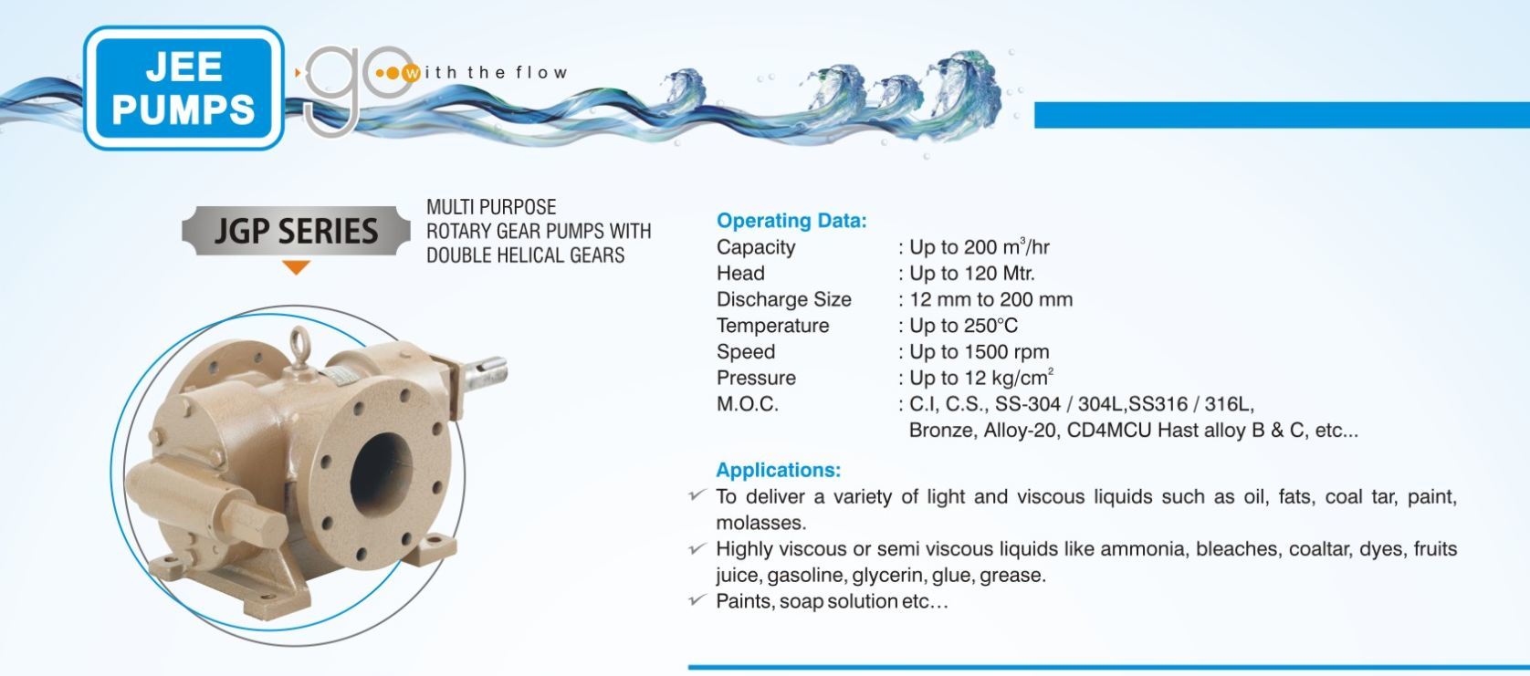 Industrial Rotary Gear Pumps - High-grade Metal Construction | Double Helical Gears For Reduced Axial Thrust, Ideal For Viscous Liquids