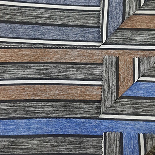 Single Jersey Auto Stripe Knitted Fabric