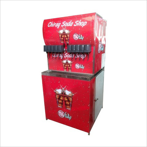Soda Machine - 300 Glasses/Hour, Stainless Steel, Blue Color, Automatic & Manual, 10 Flavors, 1 Year Warranty