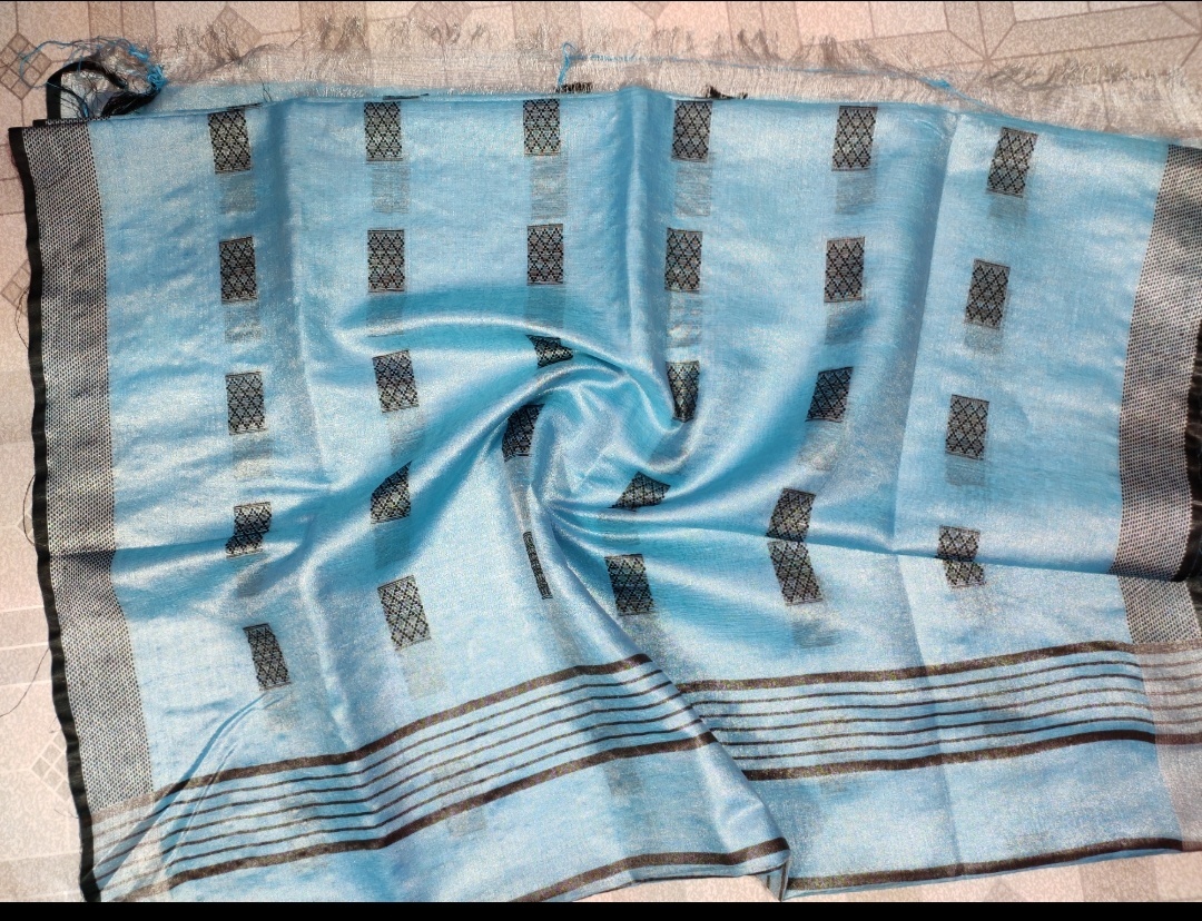 Silk Tissue Linen Box Dobby Butta