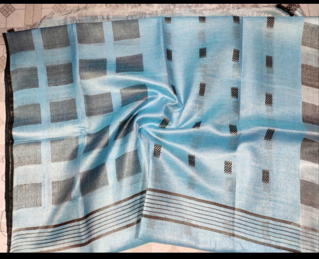 Silk Tissue Linen Big And Small Box Butta