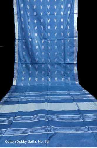 Cotton Silver Zari Rocket Butta Sarees - Cotton Silk Fabric, South Indian Style, Zari Work Detailing