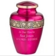 Red Brass Cremation Urn