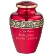 Red Brass Cremation Urn