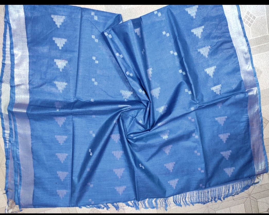 Cotton Silk Powerloom Designer Sarees