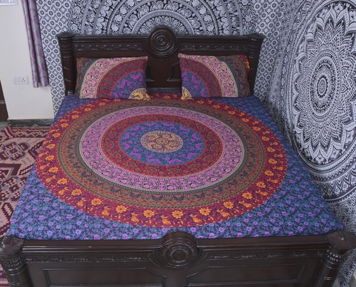 Washable Indian Mandala Multicolours Circle Cotton Duvet Cover