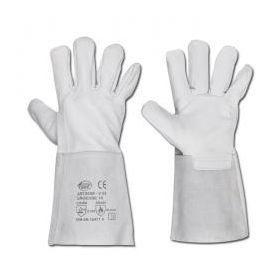 Welding Leather Gloves - Leather, Sizes 14-24 Inches, Color Red, Full Fingered | Heat Resistant, Superior Strength, Comfortable Fitting, Long-lasting