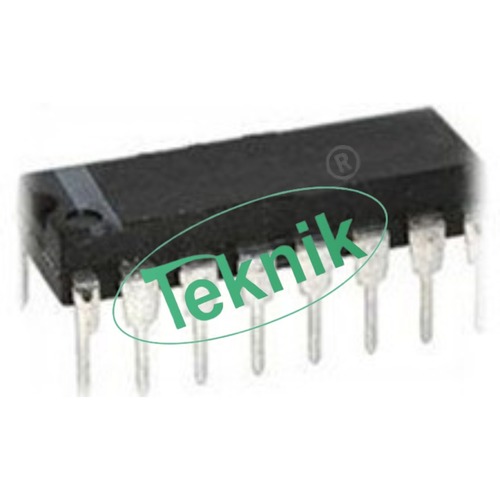 Hex D-Flip Flop - 16 Pin DIP, 3.0V to 15V Wide Voltage Range, 1.0V Guaranteed Noise Margin, High Noise Immunity of 0.45 VCC, Low Power TTL Compatibility, Ideal for Engineering Educational Equipment, Sleek Black Design
