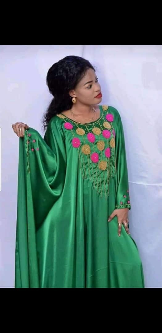 Silk Long Kaftan - Lightweight & Loose-fitting, Bohemian Blue Dress With Customized Logo | Dry Clean Only, Arabic Ethnic Design, Available In Sizes S To Xxl