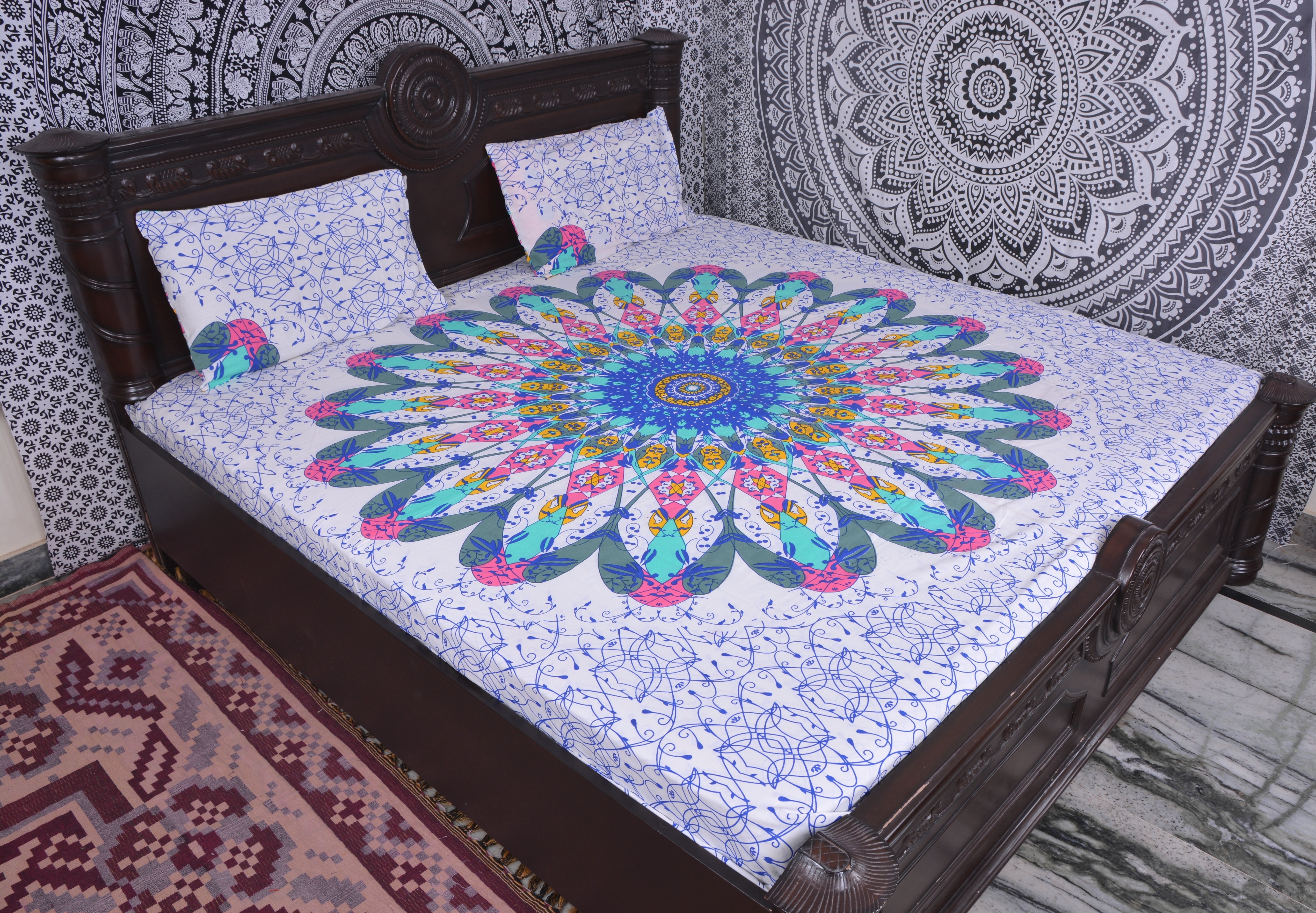 Washable Indian Mandala Cotton Light Duvet Cover