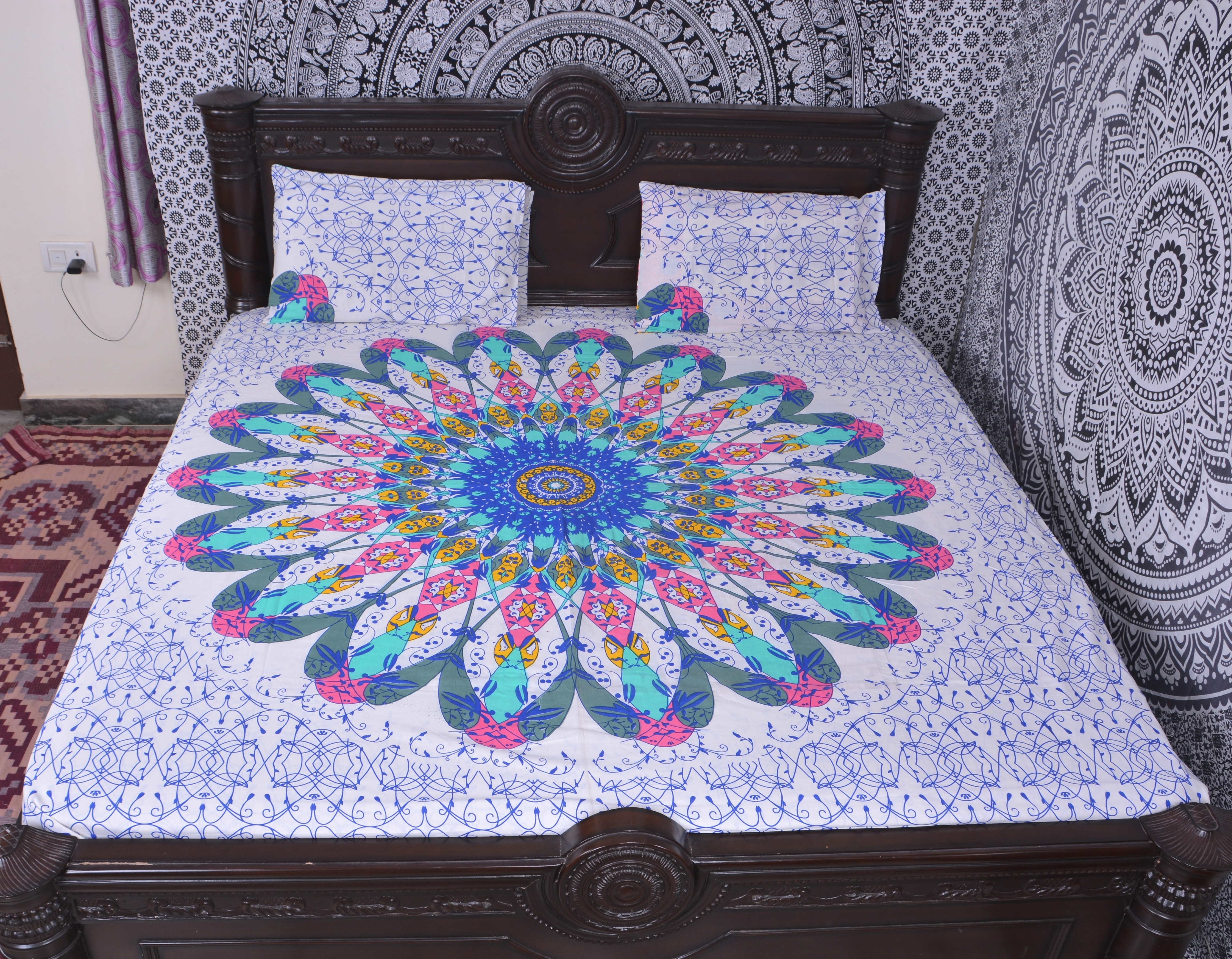 Washable Indian Mandala Cotton Light Duvet Cover