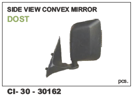 Side View Convex Mirror L/r (Cinew) - Durable Shatterproof Glass, Universal Fit For 4-wheelers | Warranty Included, Enhanced Visibility