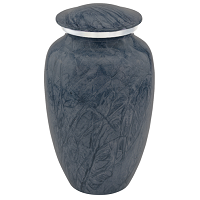 Enamel Marbled Blue Cremation Urn