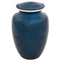 Enamel Marbled Green Cremation Urn