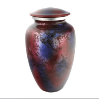 Enamel Marbled Green Cremation Urn