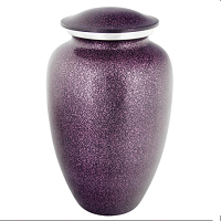 Enamel Marbled Green Cremation Urn