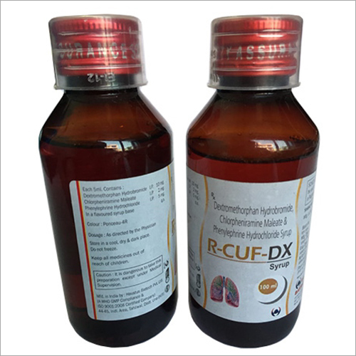 Dextromethorphan Hydrobromide & Chlorpheniramine Maleate Syrup - 100ml Liquid | Doctor Recommended Dosage, Treats Cough, Suitable For All