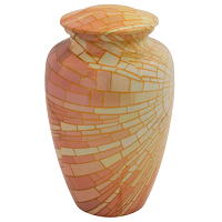 Pink Brass Cremation Urn