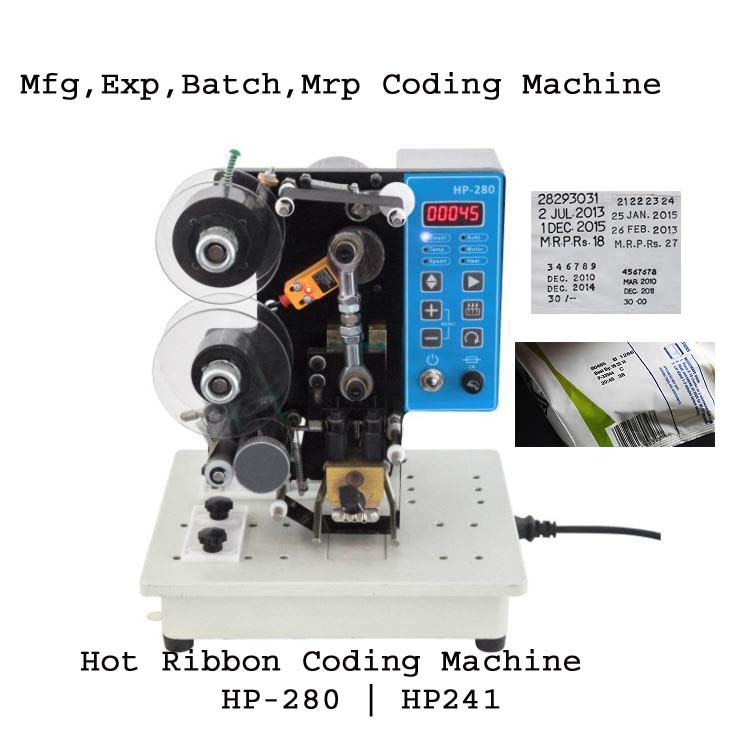Motorized Ribbon Coding Machine - Dimensions: 270x260x360 Millimeter (Mm)