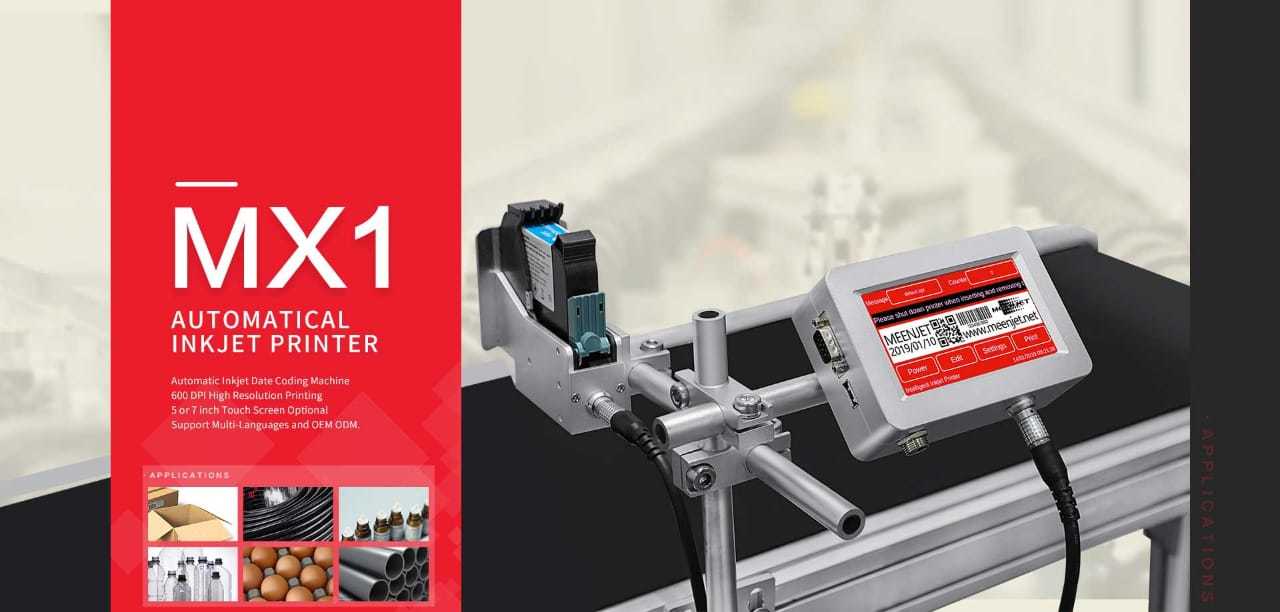 Online Inkjet Batch Coding Mx1 Model - Color: Black