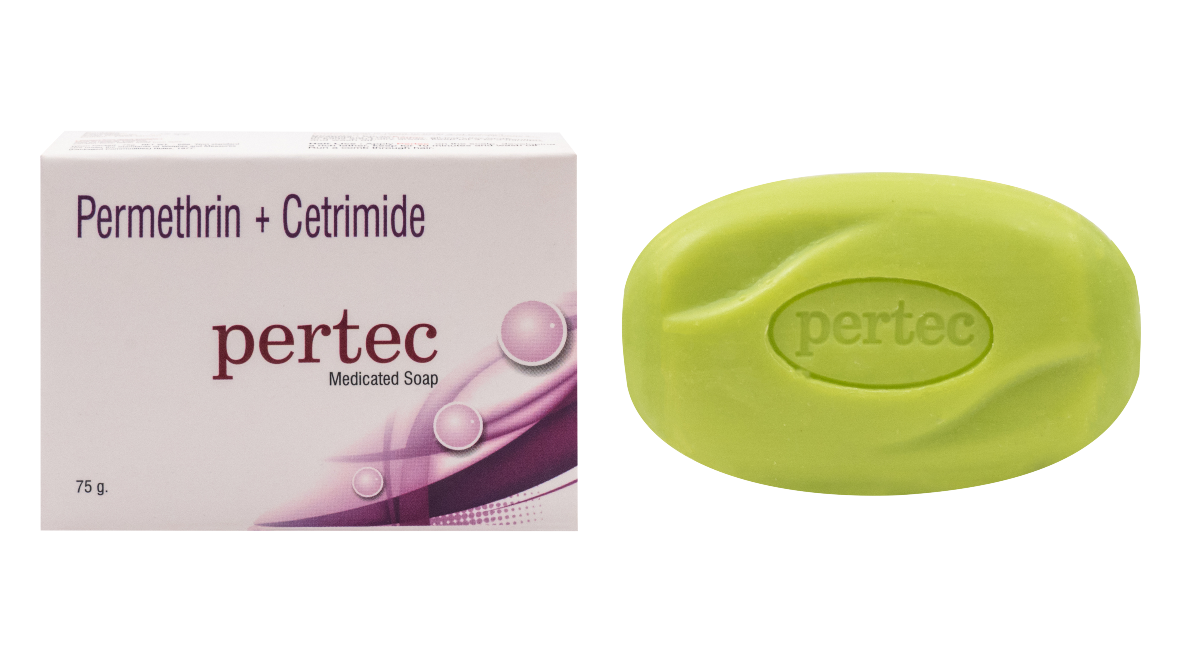 Permethrin Soap - 75gm Solid Green Cube | Medical Soap For Treating Head Lice And Mites Causing Scabies, Contains Permethrin 1%