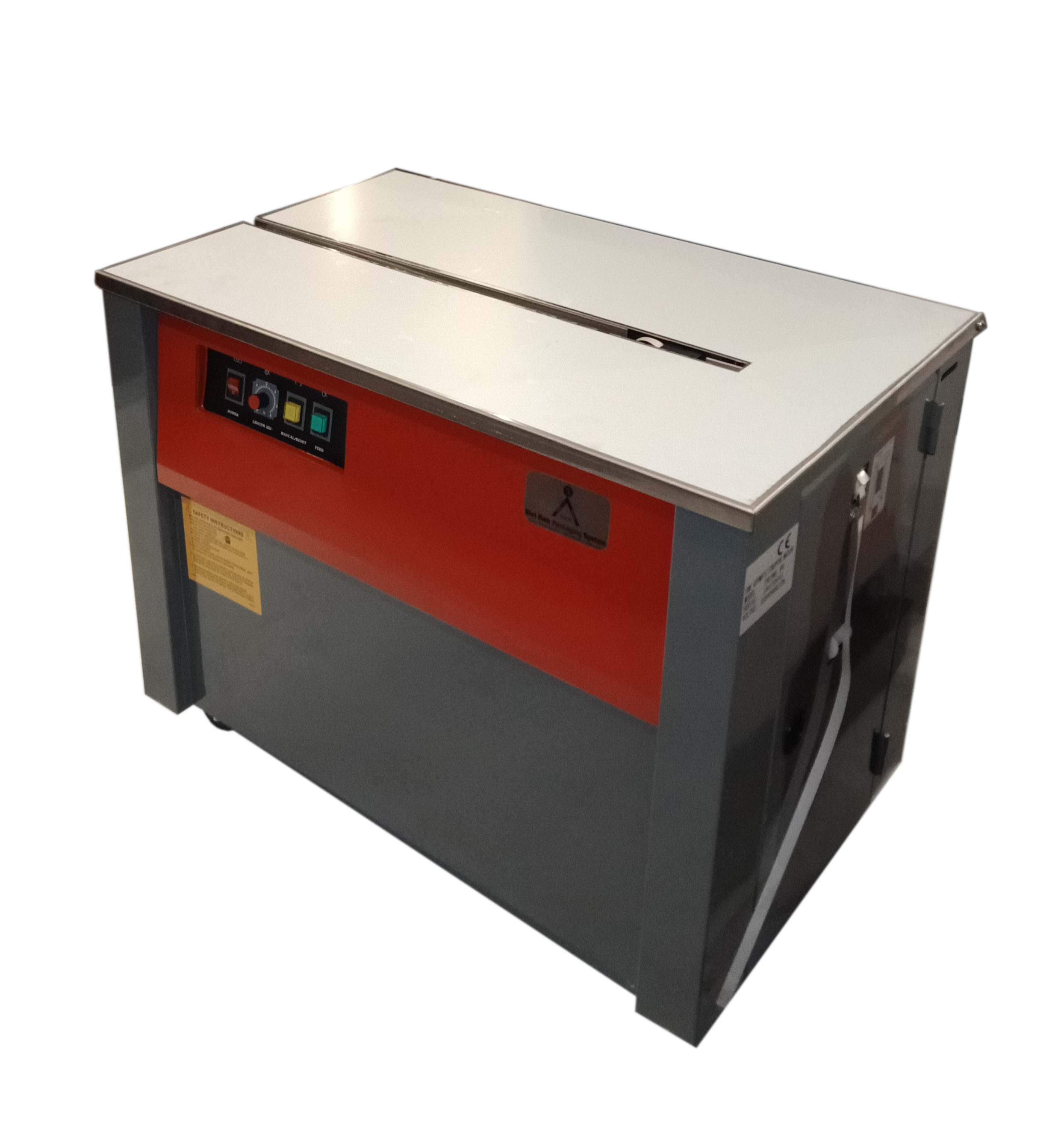 Semi Automatic Strapping Machine - Stainless Steel, 895 X 565 X 735 Mm Dimensions | 1-year Warranty, 90 Kg Weight