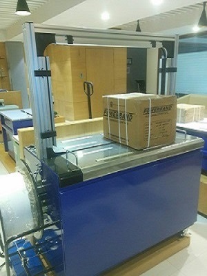 Fully Automatic Strapping Machine - Metal, Blue, Plc Control | Easy Operation, Mechanical Outside Tension Control, Unmanned Strapping Capability