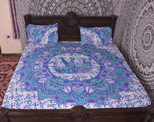 Quick Dry Indian Mandala Cotton Elephant Duvet Cover