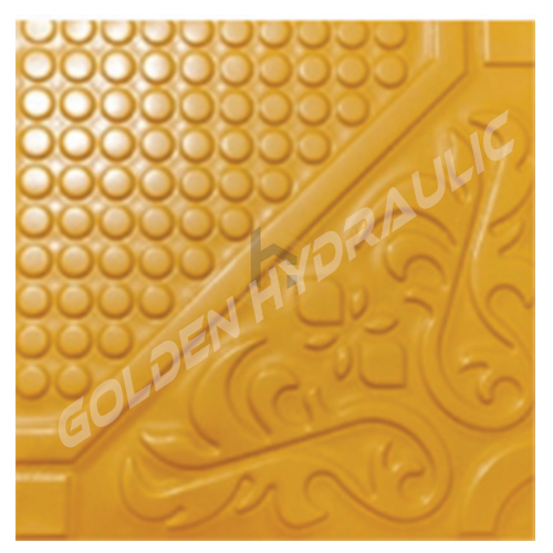 Designer Pvc Tile Mould - Glossy Plain Texture, Brick Shaped Square Rectangular, Vibrant Yellow Color
