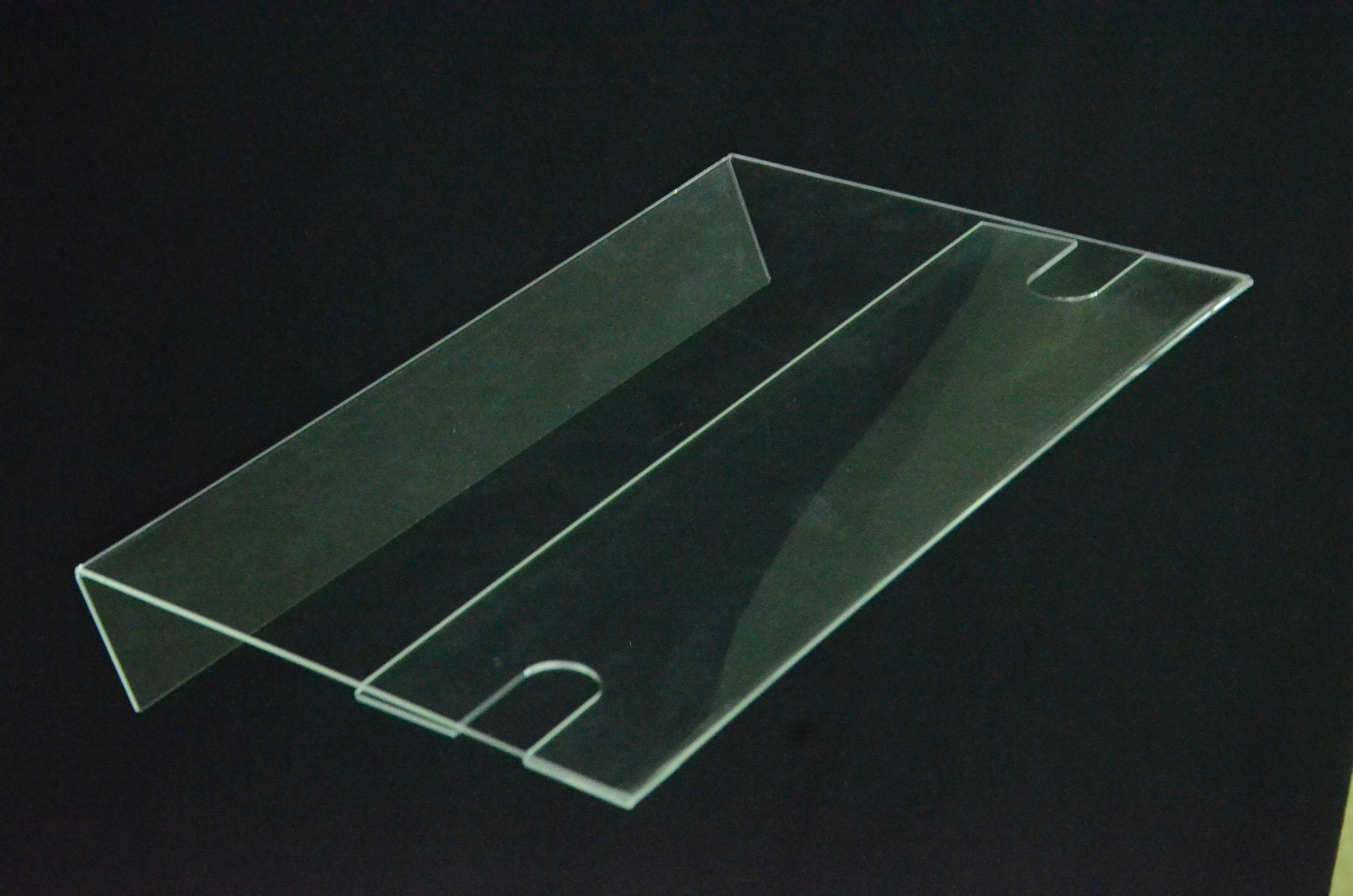 Acrylic A4 Size Horizontal Display Stand - High Quality Imported Acrylic Sheet, Clear Transparency, Free Standing Unit For Information Display