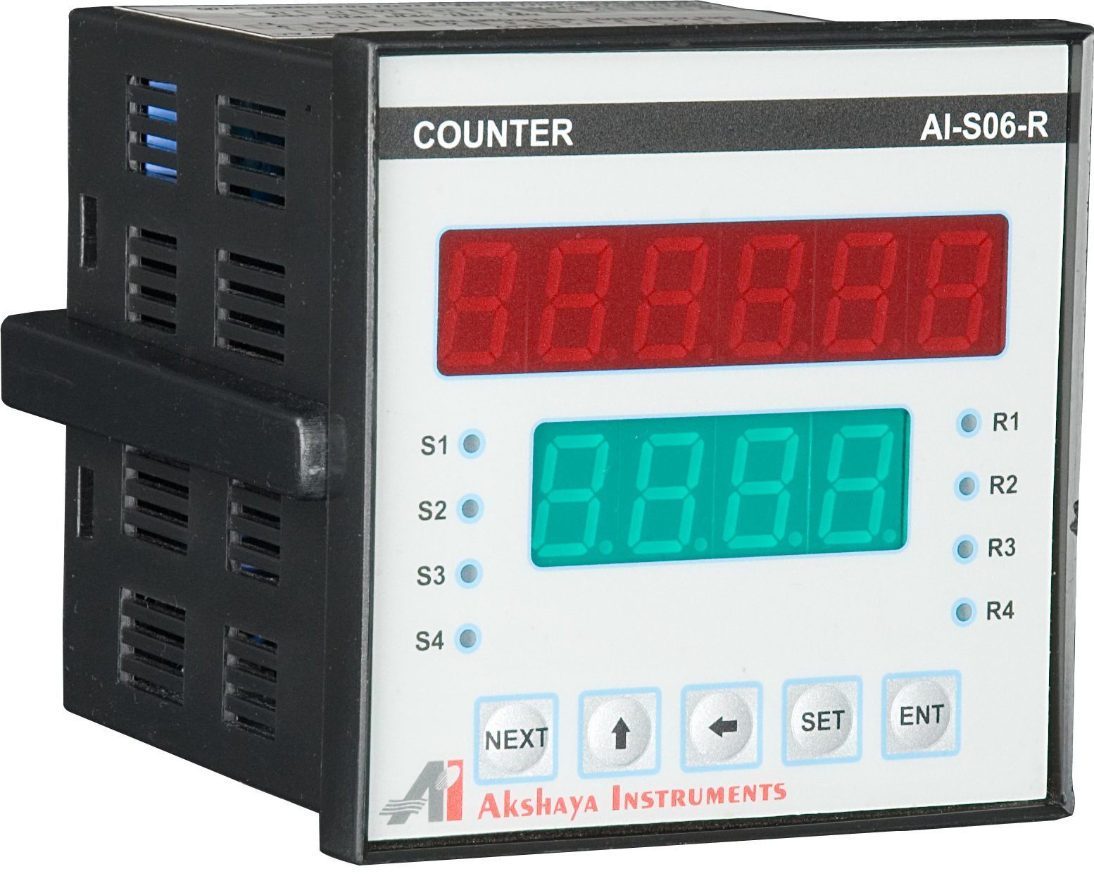 Digital Counter - Abs Plastic, Customized Size, Matte Black | In-built Speed Indicator, Production Count, Up/down Count, Delay On/off Relay