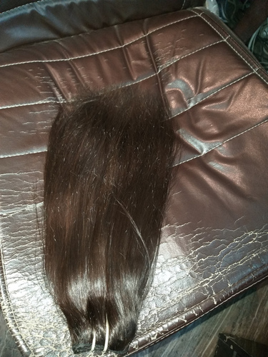 Straight Double Drawn Hair Length: 16 Inch (In)