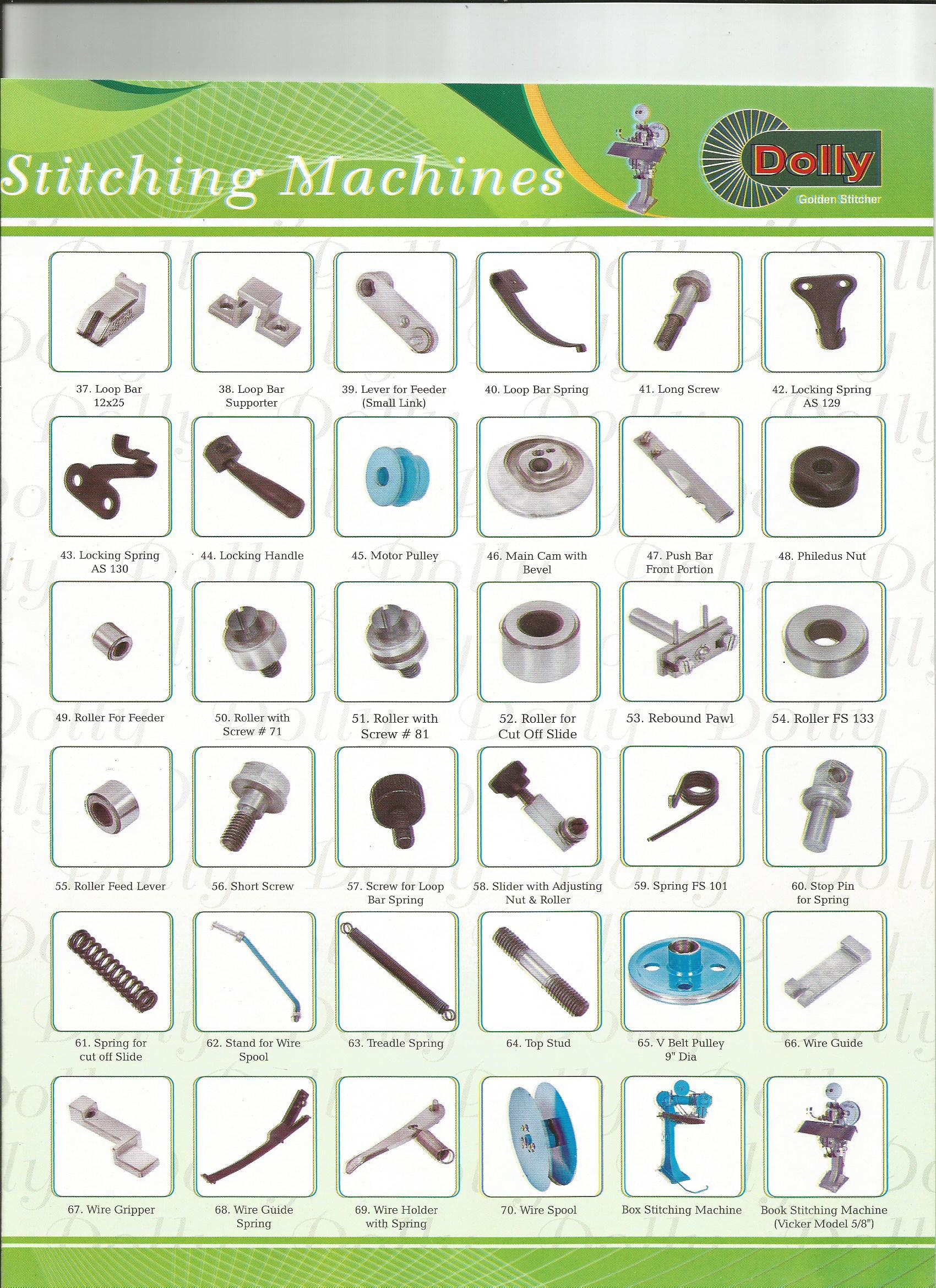 Box Stitching Machines Spare Parts - Color: Multicolor