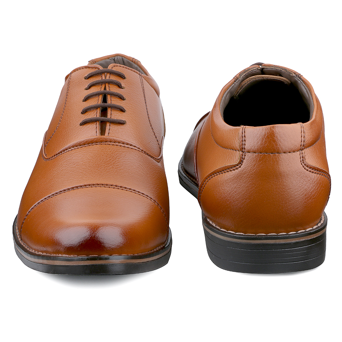 Tan Mens Formal Oxford Lace Up Dress Shoes
