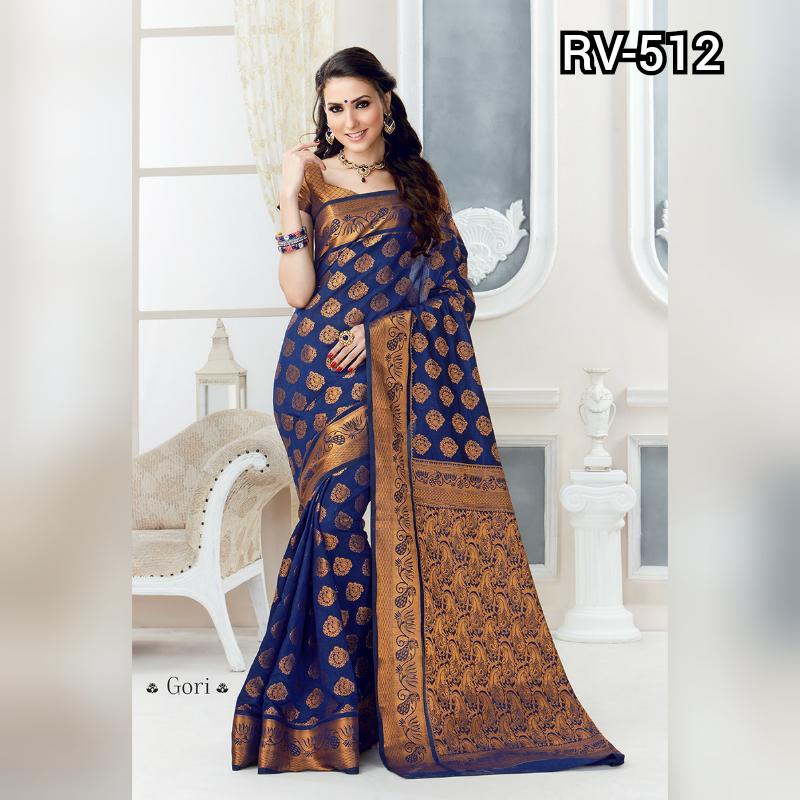 Multi Deasigner Tussar Silk Saree
