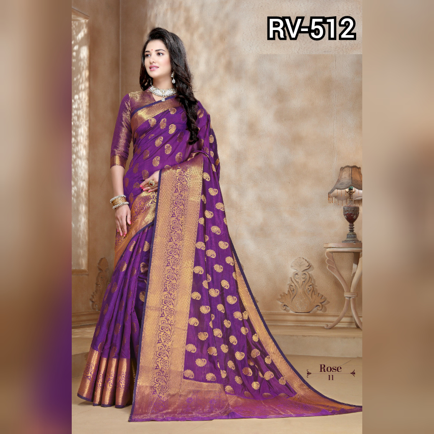 Multi Deasigner Tussar Silk Saree