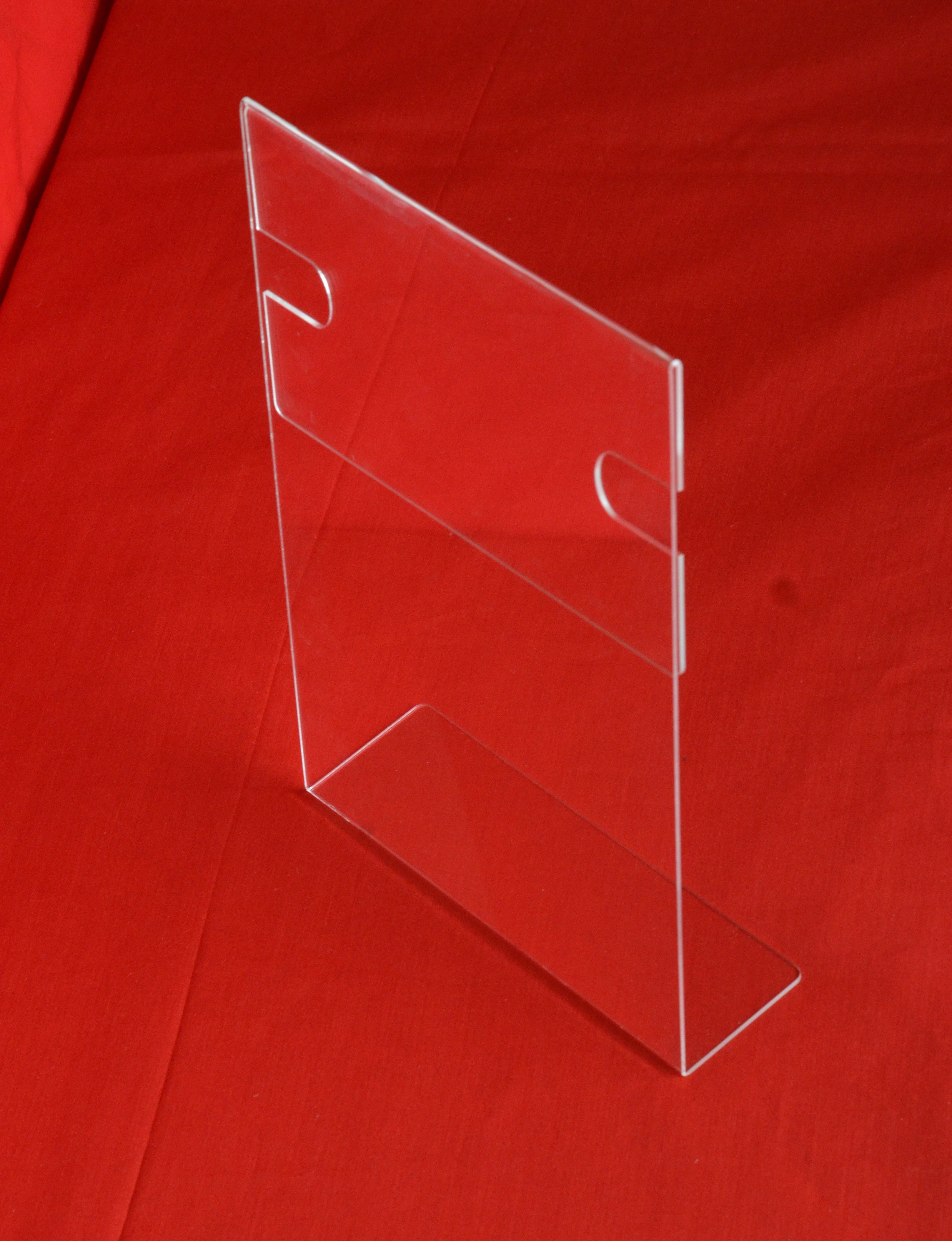Acrylic A4 Size Vertical Display Stand - High Quality Transparent Acrylic, Customized Design For Information Display | Superior Weathering Properties