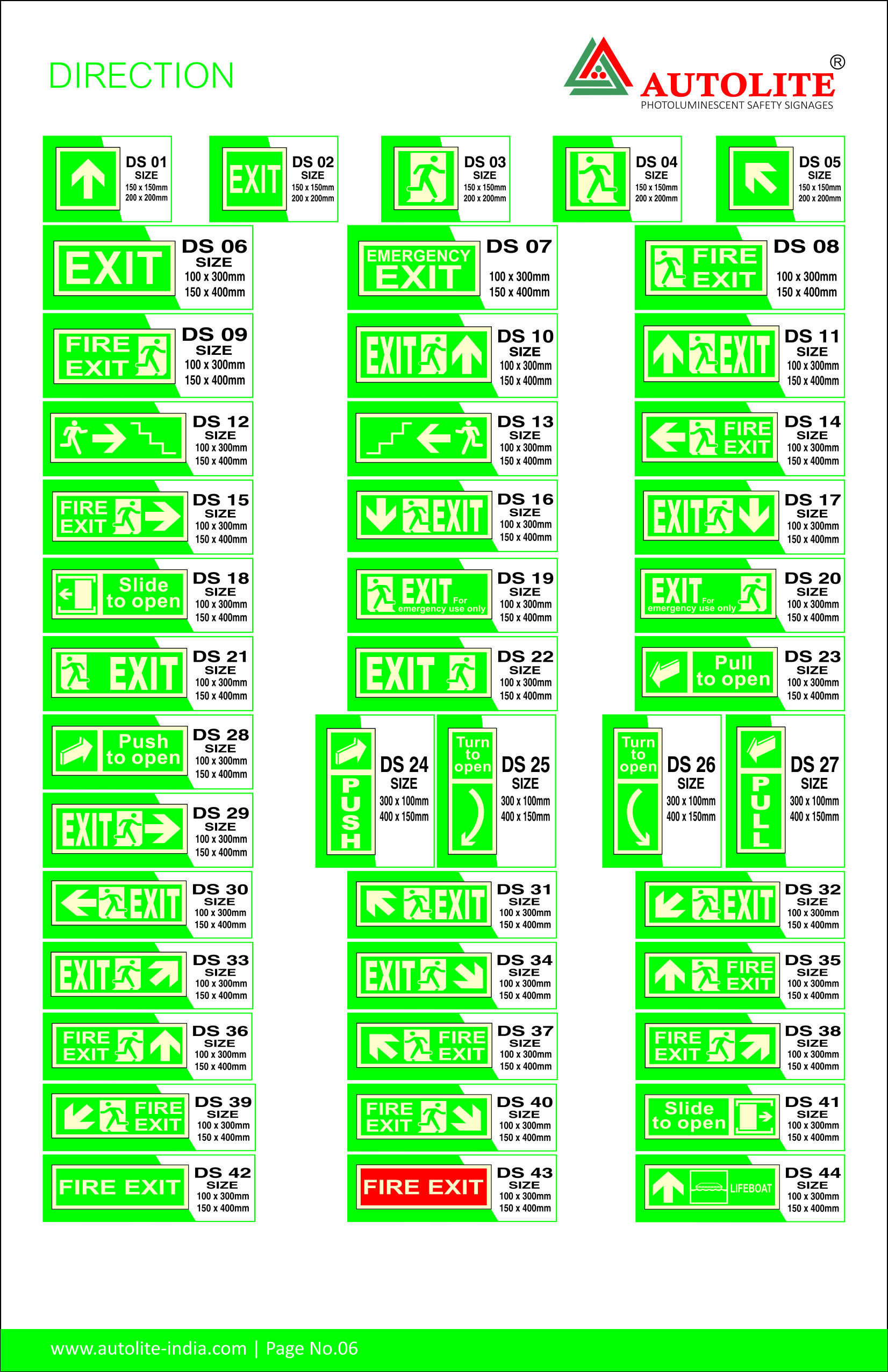 Direction Signages Application: Indoor & Outdoor