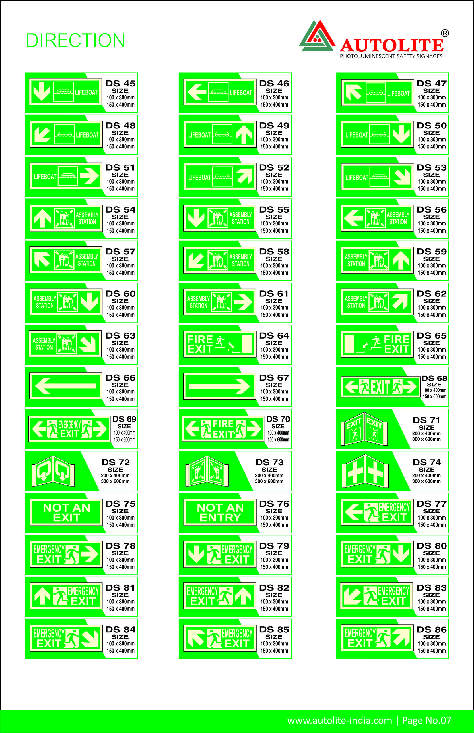 Direction Signages Application: Indoor & Outdoor