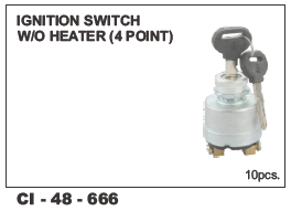 Ignition Switch W/o Heater Jcb - High-grade Metal | Warranty Included For Enhanced Durability And Reliability In Operation
