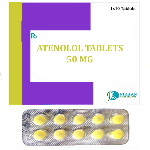 Atenolol Tablets - 50 Mg Dosage, High-quality Beta Blocker For Blood Pressure Regulation And Angina Prevention, General Medicine, Suitable For Aged Individuals, Pack Of 10 Units