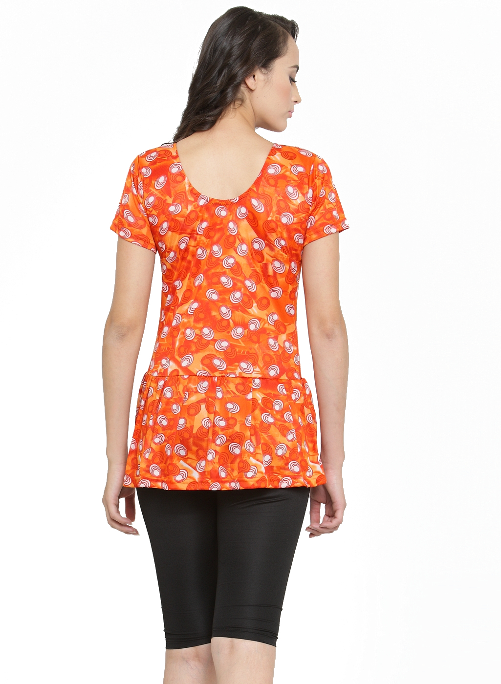 Women's Frock Style Printed Half Sleeves & Shorts Swimsuit - Quick Dry Polyester Lycra, Available In S-xxl Sizes , Anti-wrinkle, Breathable, 100% Color-bleeding Proof Die