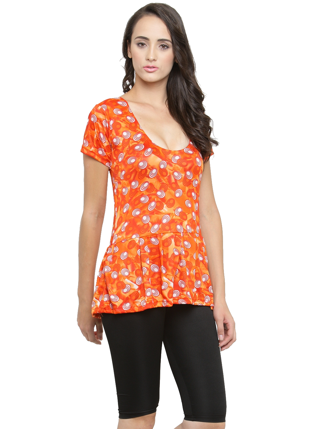 Women's Frock Style Printed Half Sleeves & Shorts Swimsuit - Quick Dry Polyester Lycra, Available In S-xxl Sizes , Anti-wrinkle, Breathable, 100% Color-bleeding Proof Die