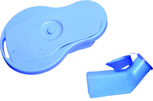 ब्लू बेड पैन/यूरिन पॉट (टू इन वन)