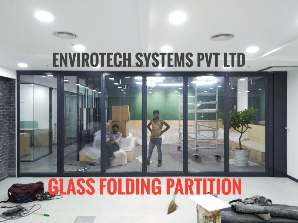 Glass Sliding Folding Partition - Application: Room Divider Office Hall
